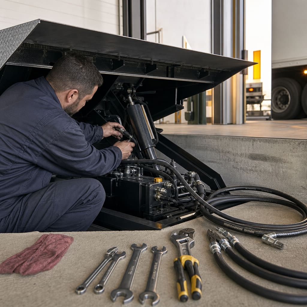 Yükleme rampası hidrolik bakım ve satış sonrası teknik servis